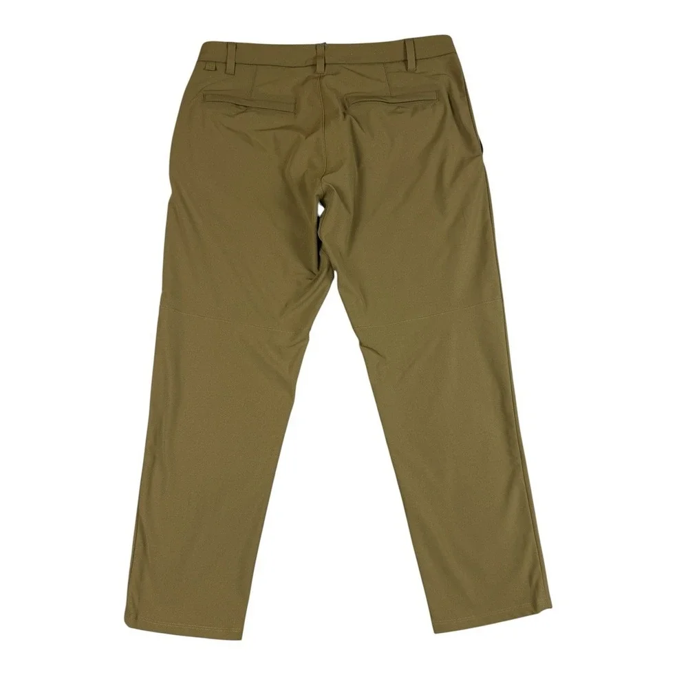 LULULEMON 34x28 Pants Mens Olive Brown ABC Stretch Tech Chino Pants LM5AEVS